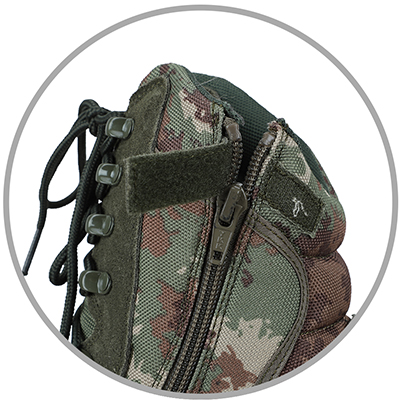 bottes militaires fermeture éclair