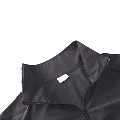 Chemise de combat grise à fermeture éclair