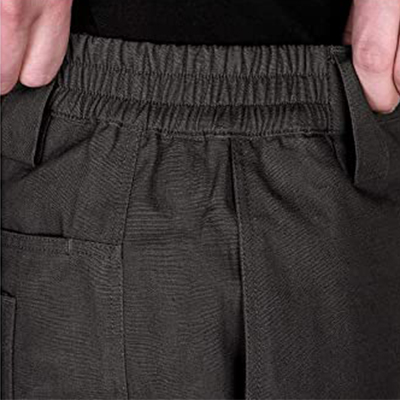 Pantalon tactique noir Élastique partiel à la taille