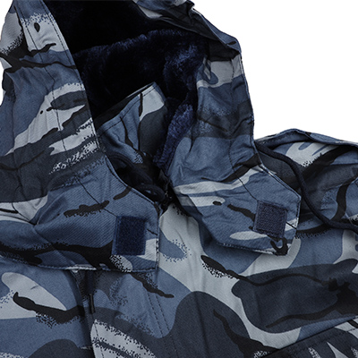 Veste Militaire Capuche Bleue