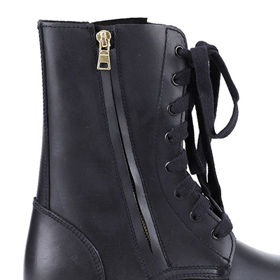 Bottes de pompier en cuir à glissière latérale