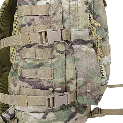 Boucles latérales de l'armée de sac à dos tactique