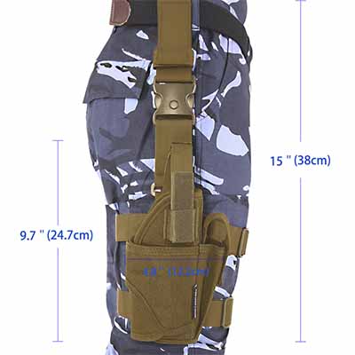 Leg drop holster élastique