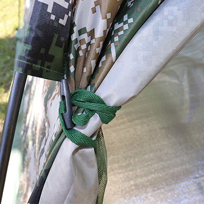 Tente militaire Rideau pratique