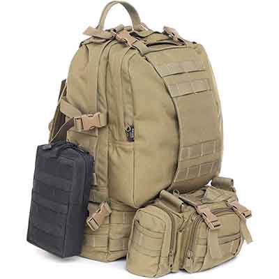 Pochette en sangle Molle compatible avec le sac à dos tactique