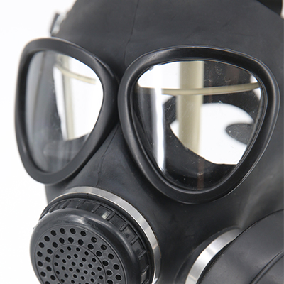 Lentille en polycarbonate anti-buée pour masque à gaz de l'armée