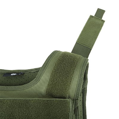 Gilet de transport de plaque vert armée modulaire Hoop & Loop ajustement des épaules