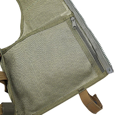 Gilet tactique en maille militaire avec poche zippée intégrée