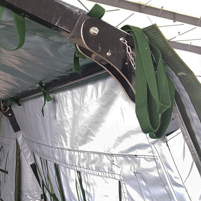 Tuyau en acier pulvérisé de plastique pour tente militaire