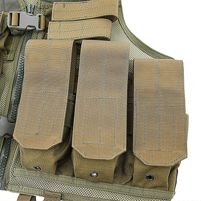 Gilet tactique en maille militaire Triple Mag Pouch
