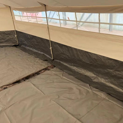 Tentes de secours en cas de catastrophe avec tapis de sol