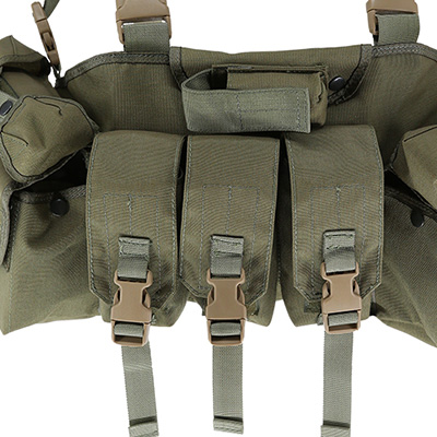 Pochettes de chargeur de fusil vert Ranger Chest Rig de l'armée