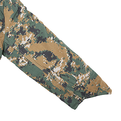 Conception humanisée de manchette de veste d'armée
