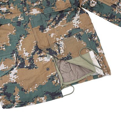 Doublure chaude de la veste de l'armée