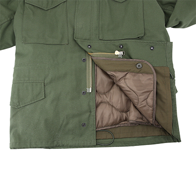 Doublure chaude de la veste de l'armée
