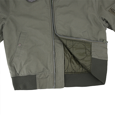 Blouson aviateur militaire à ourlet élastique