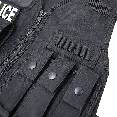 Pochettes de chargeur de pistolet de gilet tactique de police noire