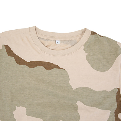 T-shirt Desert Camoufalge Tricolore Col Rond