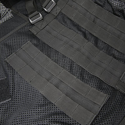 Mesh Cross Draw Tactical Vest Dos Molle Webbings