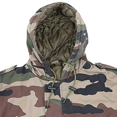Veste militaire Capuche ajustable