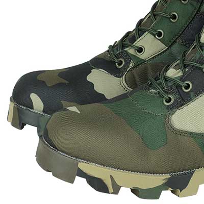 Renforcement des orteils des bottes de combat de la jungle