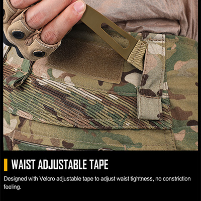 Pantalon Tactique Vert Armée Ruban ajustable à la taille