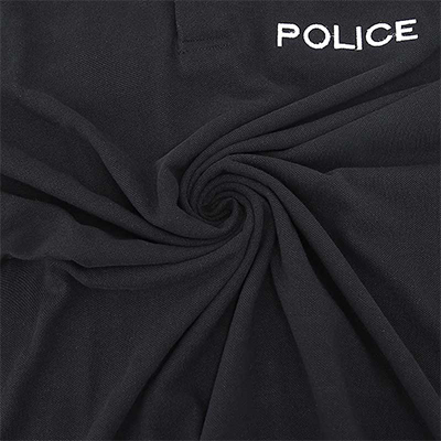 Polos de police personnalisés noirs Tissus durables et respirants